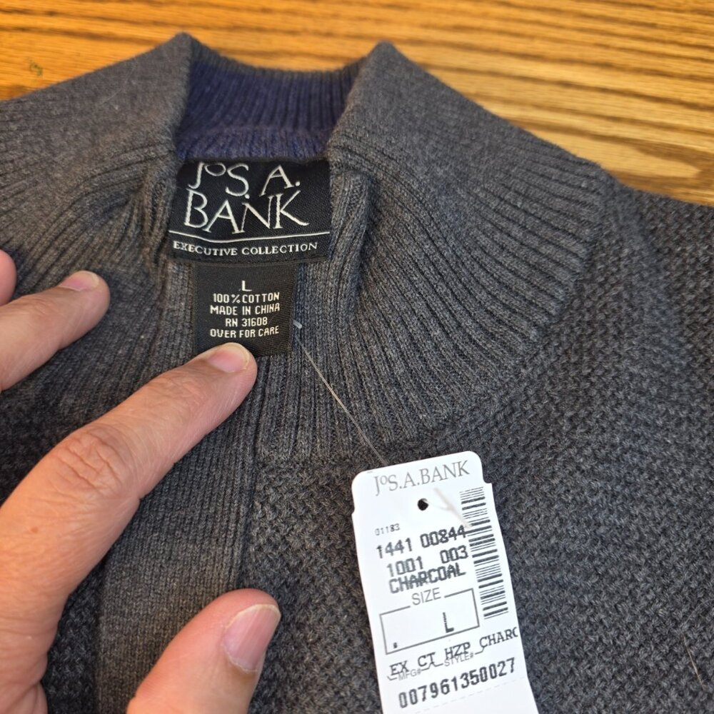 NWT Jos A Bank Executive Collection Zip Up Sweater - Picture 3 of 7